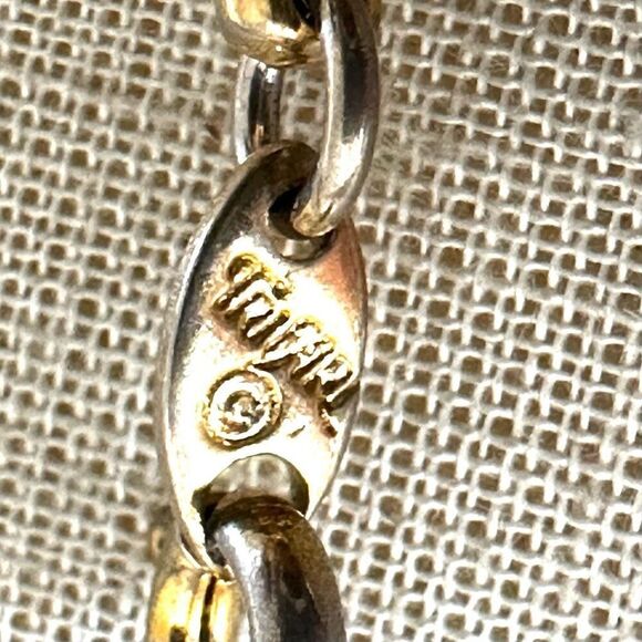 Trifari vintage goldtone  and black rope twisted necklace - Picture 5 of 7